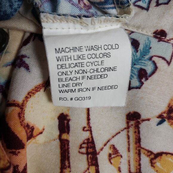 Vintage Munsingwear Rayon Aloha Shirt Men’s L Short Sleeve Button Front Car Trop - Picture 7 of 8